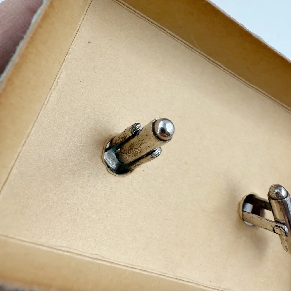 Vintage Wallace Romance of the Sea Sterling Art Nouveau Scroll Silver Cufflinks